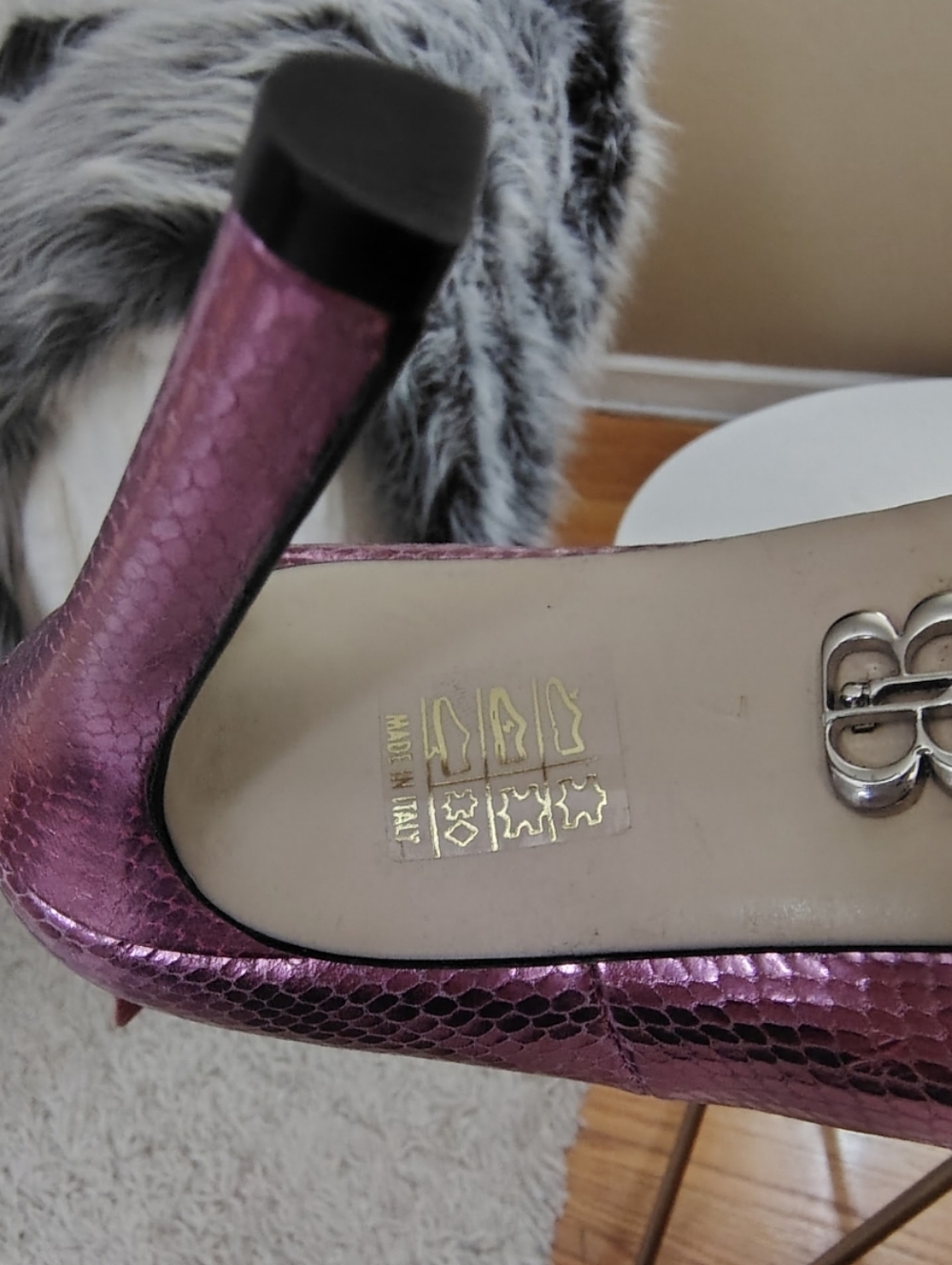 🆕⭐ Beautiisoles Pink Metallic High Heel Pumps - - Picture 13 of 14